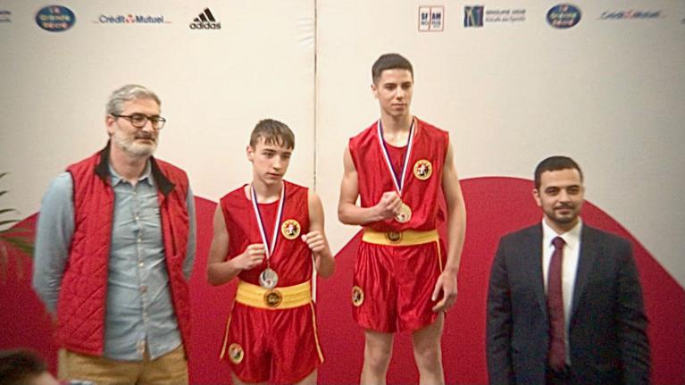 Championnat national Sanda avril 2022, Yanis médaillé d'or.