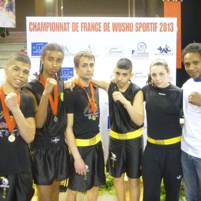 Les membres de l'École Kim Diêu au Championnat de France Wushu sportif 2013.