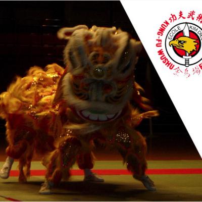 Danse du lion réalisée par l'École Kim Diêu.